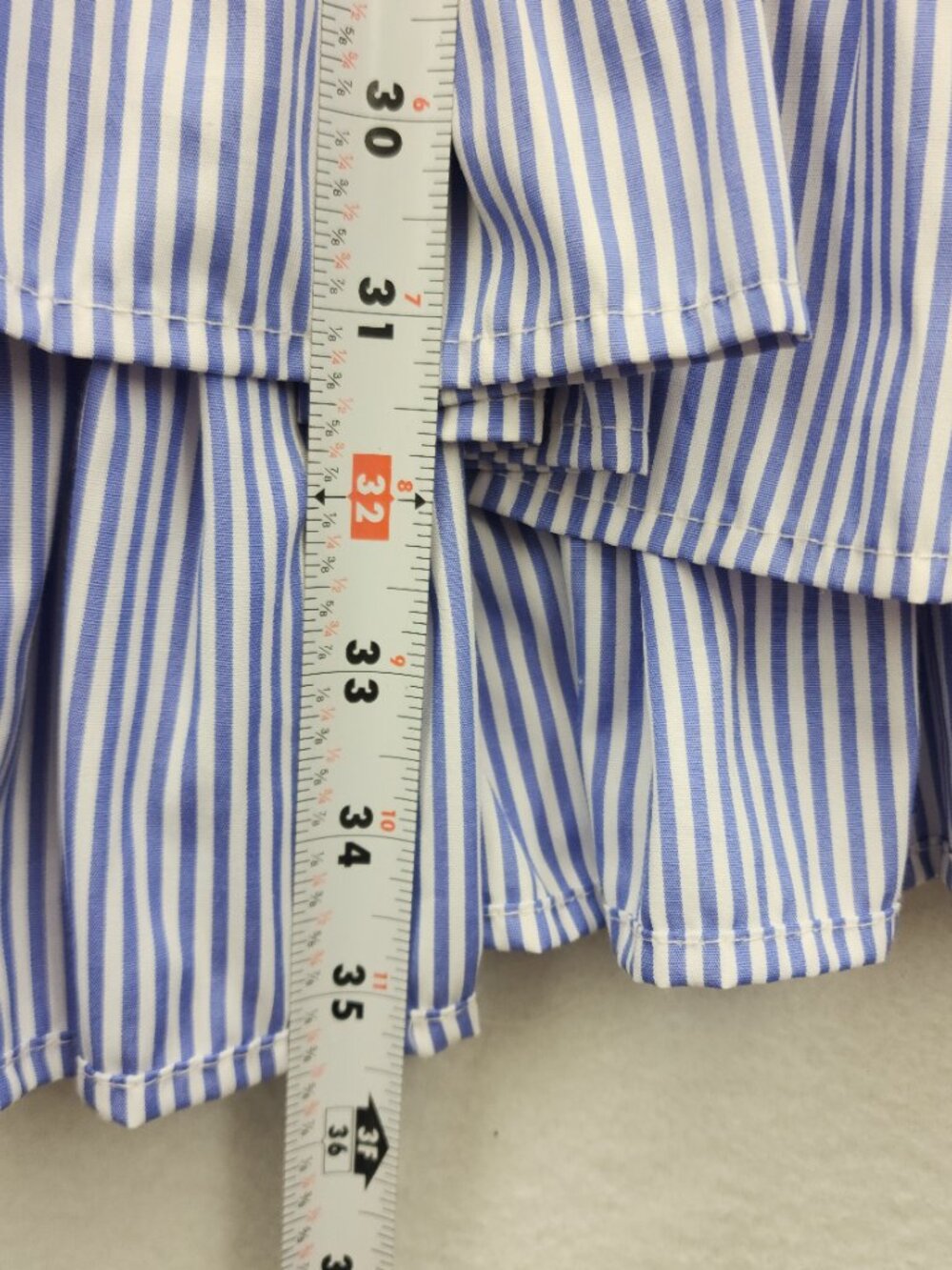 Girls Blue White Striped High Low Ruffle Maxi Dress Habitual Bow Sz L 14/16 - Picture 11 of 12